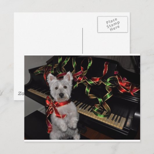 Een zeer weelderige kerst feestdagenkaart (Voorkant / Achterkant)