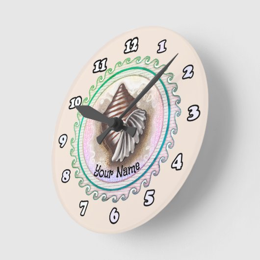 Een zeeschelp klok (Hoek)