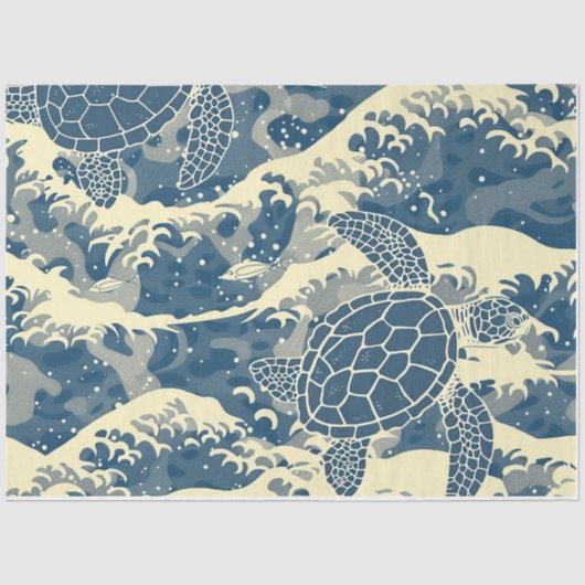 Een Zeeschildpad Serie Design 2 Tissuepapier (Voorkant)