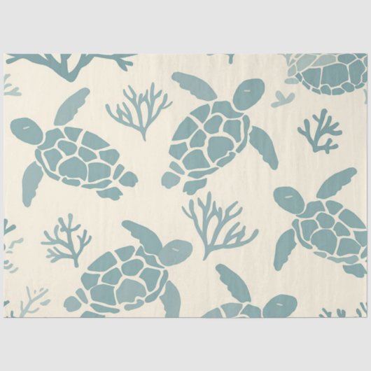 Een Zeeschildpad Serie Design 8 Tissuepapier (Voorkant)