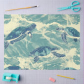 Een Zeeschildpad Serie Ontwerp 1 Tissuepapier (Craft)