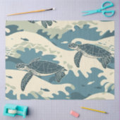 Een Zeeschildpad Serie Ontwerp 3 Tissuepapier (Craft)