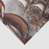“Een zeeslag” door Lorenzo a Castro Tissuepapier (Detail)