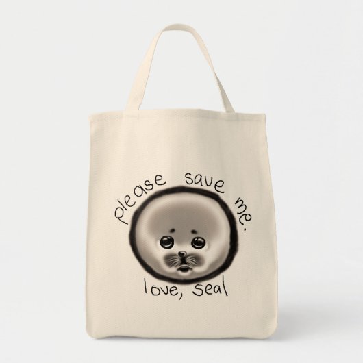 een zegel bewaren tote bag (Voorkant)