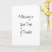 Een zegen in tijden van nood kaart (Gele Bloem)