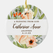 Een zegen van God-persoonlijke adoptie van kindere Keramisch Ornament (Achterkant)