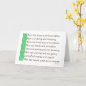 Een zegen voor een nieuw huis kaart (Gele Bloem)