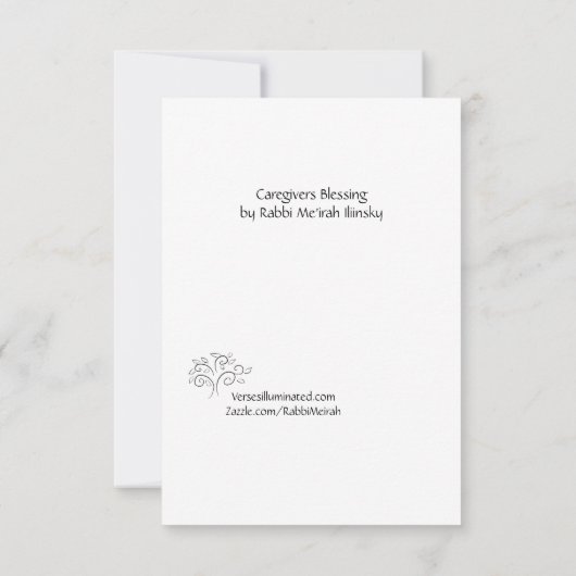 Een zegen voor zorgverleners / platte kaart (Achterkant)