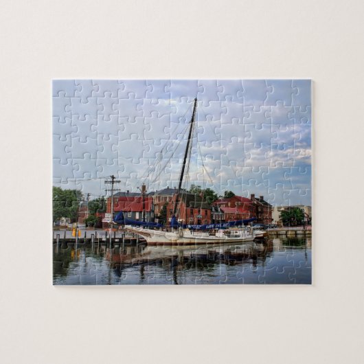 Een zeilboot in Annapolis Harbour Legpuzzel (Horizontaal)
