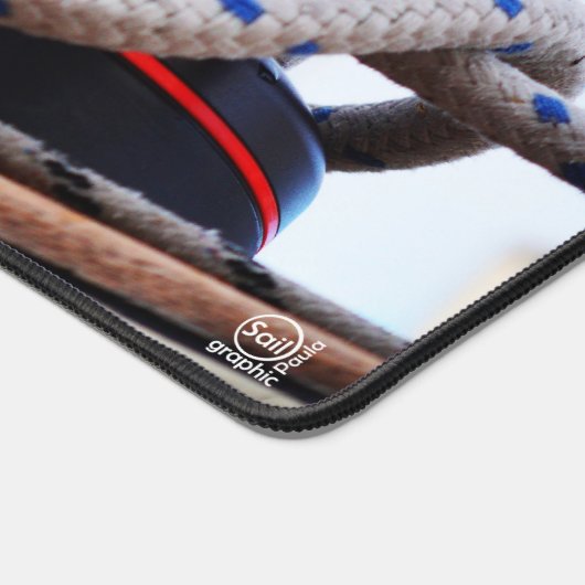 Een zeiljacht close up van een lier op een boot. bureaumat (Hoek)