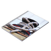 Een zeiljacht close up van een lier op een boot. notitieboek (Linkerzijde)