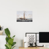 Een zeilkanaal van Otaheite Poster (Thuiskantoor)