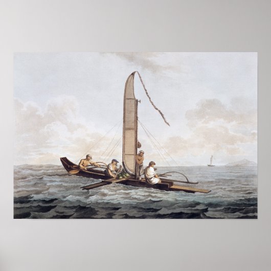 Een zeilkanaal van Otaheite Poster (Voorkant)