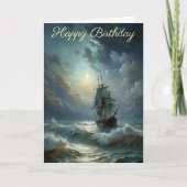 Een zeilschip in de oceaan Verjaardag Kaart (Voorkant)