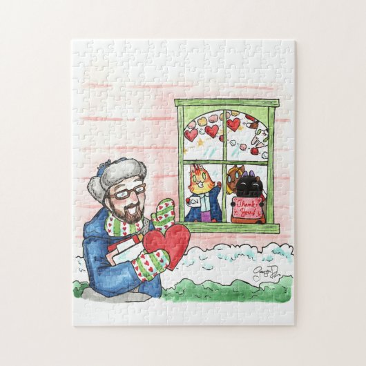 Een zeldzame spotting van de mysterieuze Mailman p Legpuzzel (Verticaal)