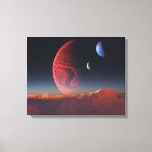 Een zeldzame uitlijning (cloudtops) canvas afdruk (Voorkant)