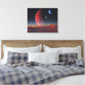 Een zeldzame uitlijning (cloudtops) canvas afdruk (Insitu (Slaapkamer))