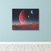Een zeldzame uitlijning (cloudtops) canvas afdruk (Insitu (Houten vloer))