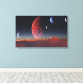 Een zeldzame uitlijning (cloudtops) canvas afdruk (Insitu (Houten vloer))