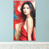 een zelf omhuld in schaduwen canvas afdruk (Insitu (Houten vloer))