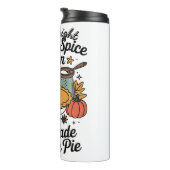 Een zelfgemaakte pompoen taart keuken ontwerp thermosbeker (Geroteerd rechts)