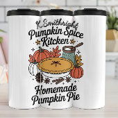 Een zelfgemaakte pompoen taart keuken ontwerp thermosbeker