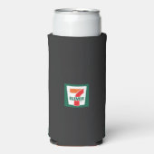 Een zeven logo op een groene achtergrond seltzer blikjeskoeler (Seltzer Voorkant)