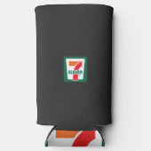 Een zeven logo op een groene achtergrond seltzer blikjeskoeler (Voorkant)