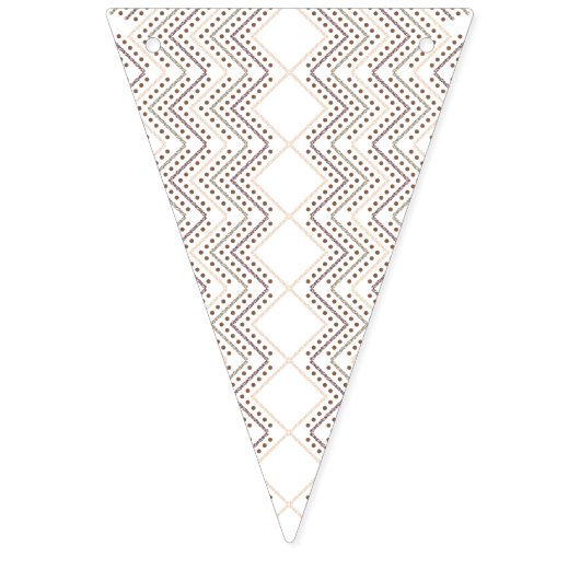 Een zich herhalend geometrisch patroon met diamant vlaggetjes (Derde vlag)