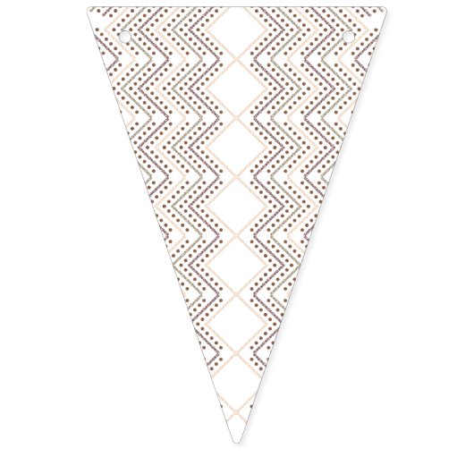 Een zich herhalend geometrisch patroon met diamant vlaggetjes (Eerste vlag)