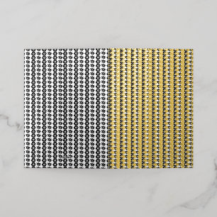 Een zich herhalend patroon van onderling verbonden folie wenskaart