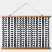 Een zich herhalend patroon van onderling verbonden hangend wandkleed (Voorkant)