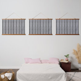 Een zich herhalend patroon van onderling verbonden hangend wandkleed