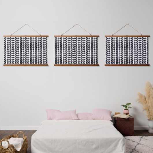 Een zich herhalend patroon van onderling verbonden hangend wandkleed (Slaapkamer)