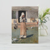Een zieke kip | Winslow Homer (Staand voorkant)