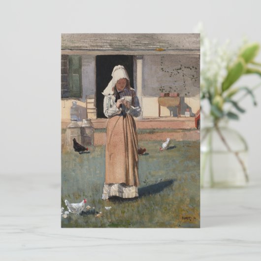 Een zieke kip | Winslow Homer (Staand voorkant)