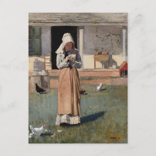 Een zieke kip   Winslow Homer Briefkaart