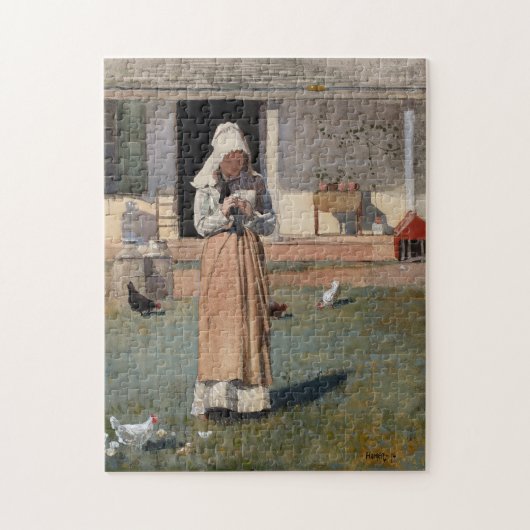 Een zieke kip | Winslow Homer Legpuzzel (Verticaal)