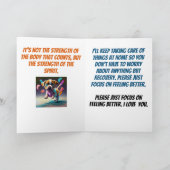 Een zieke puppy hield van een krijgen goed kaart (Binnen)