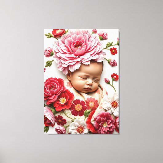 Een ziel in bloei - Januari Geboortebloem Canvas Afdruk (Voorkant)