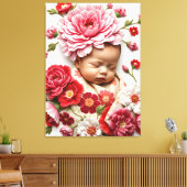 Een ziel in bloei - Januari Geboortebloem Canvas Afdruk (Insitu (Woonkamer))