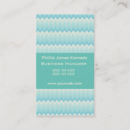 Een Zig en een Zag Mint Chevron Pattern Benoeming Afsprakenkaartje