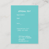 Een Zig en een Zag Mint Chevron Pattern Benoeming Afsprakenkaartje (Achterkant)