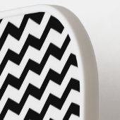 Een zijde Chevron Zig Zag Pattern Black White Pickleball Paddle (Links Detail)