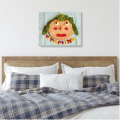 een zijde van groenten op het omwikkelde canvas (Insitu (Slaapkamer))