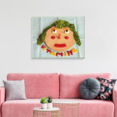 een zijde van groenten op het omwikkelde canvas (Insitu (Woonkamer))
