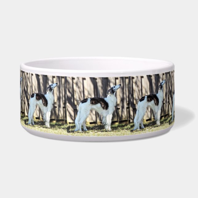 Een Zijdewindhond Voerbakje (Voorkant)