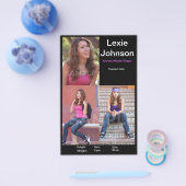 Eén zijkopShot Comp-Kaart voor modellen of actoren Flyer (Enkel)