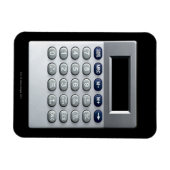 Een zilveren rekenmachine magneet (Horizontaal)
