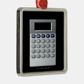 Een zilveren rekenmachine metalen ornament (Rechts)